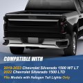 Auto Dynasty Rear Red Led Drl Tail Lights Brake Lamps With Reverse Compatible Chevy Silverado 1500 Wt Lt Ltd 2019-2024 Driver