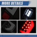 Auto Dynasty Rear Red Led Drl Tail Lights Brake Lamps With Reverse Compatible Chevy Silverado 1500 Wt Lt Ltd 2019-2024 Driver
