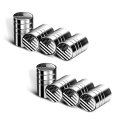 Black American Flag Valve Stem Caps For Bmw Usa Silver Metal Tire Universal Dust Proof Covers Cars Trucks Bikes Motorcycles 
