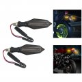 High Performance 2pcs Motorcycle 12 Led Flowing Turn Signal Light Indicator Blinker Lamp Amber