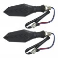 High Performance 2pcs Motorcycle 12 Led Flowing Turn Signal Light Indicator Blinker Lamp Amber
