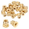20 Pcs Threaded Inserts M3 X 5 4mm H 4 6mm Od Brass Metric Knurled Flange T-nuts Female Heat Set Embedment Nut For Plastic And 
