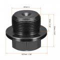 Uxcell Outer Hex Head Socket Pipe Fitting Plug M18x1 5 Male Thread Carbon Steel 2pcs For Terminate Ends