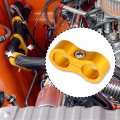 X Autohaux 4 Pcs An8 Car Hose Separator Clamp Aluminum Alloy Fuel Line Mounting Divider Fitting Adapter For Oil Gas Water Brake