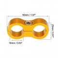 X Autohaux 4 Pcs An8 Car Hose Separator Clamp Aluminum Alloy Fuel Line Mounting Divider Fitting Adapter For Oil Gas Water Brake