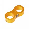 X Autohaux 4 Pcs An8 Car Hose Separator Clamp Aluminum Alloy Fuel Line Mounting Divider Fitting Adapter For Oil Gas Water Brake