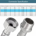 Uxcell 32 Inch Long Faucet Supply Line Connector 2pcs G3 8 Male Compression Thread X G1 2 Female Straight 304 Stainless Steel
