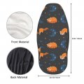 Delerain Car Seat Covers Set 2pcs Moon And Red Panda Universal Front Seats Vehicle Enterior Protector Suitable Fits Most Auto