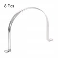 Uxcell 150mm 5 9 Rigid Pipe Strap 2 Holes Tube Straps 201 Stainless Steel Tension Clip Clamp 8pcs