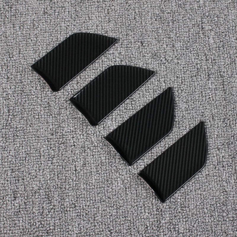 Beautost Fit For Toyota Highlander 2020 2021 2022 2023 2024 Interior Door Handle Bowl Panel Cover Trims Carbon Fiber Black