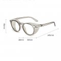 Round Anti-fog Protective Safety Goggles Transparent Gray