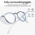 Round Anti-fog Protective Safety Goggles Transparent Gray