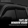 Window Rain Guards For 2017 2025 Honda Ridgeline Glossy Black Vent Visors And Wind Deflectors Set Of 4 Pieces