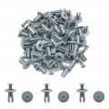 Uxcell 50pcs Gray Car Plastic Rivets Trunk Door Bumper Screw Fastener Clip 8mm
