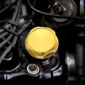Gold Tone Aluminum Alloy Car Gas Engine Oil Filler Cap Plug Cover For Nissan