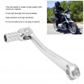 Qiilu Kick Starter Motorcycle Lever Pedal Dirt Bike Sensitive Cnc Aluminium Universal Motorbike Accessory Silver