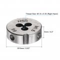 Uxcell Round Threading Dies Metric M1 6 X 0 35 Thread Right Hand High Speed Steel Hss Screw Cutting Die Repair Tool