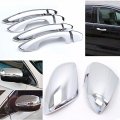 Uframe Chrome Door Handle Cover 4d No Passenger Keyhole Mirror Combo Kit For 2015-2016 Ford Edge 
