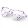 Protective Eyewear Stylish Safety Glasses Clear Anti-fog Anti-scratch For Men And Women Light Purple 
