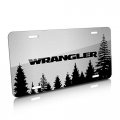 Ipick Image Made For Jeep Wrangler Forrest Sillhouette Graphic Brush Special Aluminum Metal License Plate