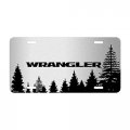 Ipick Image Made For Jeep Wrangler Forrest Sillhouette Graphic Brush Special Aluminum Metal License Plate