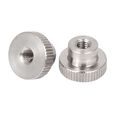 Uxcell A16050300ux0484 Knurled Thumb Nuts M5 304 Stainless Steel Hand Tighten Fasteners 5 Pcs