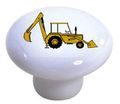 Backhoe Construction Ceramic Cabinet Drawer Knobs Set Of 2 
