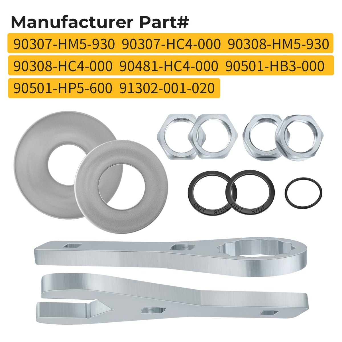 41mm Rear Axle Nut Wrench Tool Set Washer Seal For Honda Rancher 420 Trx420 2007-2013 90307-hm5-930 90308-hm5-930 90481-hc4-000