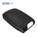 Uxcell Microfiber Leather Center Console Lid Armrest Cover Black Red Stitches For Jeep Wrangler Jk 2011-2017