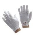 White Cotton Parade Gloves With Snap Closure Sold By Dozen Pair 
