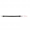 Black Rubber Tarp Straps For Flatbed Vehicles 21 In Bungee Tie Down With Stainless Steel J Hooks Pack Of 2