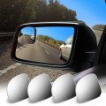 4 Pieces Fan-shaped Automobile Rear Blind Spot Mirror 360 Degree Rotating Design Side Wide Angle Safety Convex Rearview For Car 
