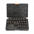 32pcs Upgrade Bolt Extractor Set Impact Nut Remover Stripped Lug Extraction Socket For Removing Damaged Frozen Rusted