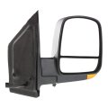Passenger Side Door Mirror For Gmc Savana 3500 2008 To 2018 Power Heated With Signal Indicator Textured Black Replaces 15227440 