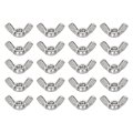 M5x0 8mm Wing Nut 40 Pcs 304 Stainless Steel Butterfly Nuts Fasteners Parts Hand Twist Tighten For Machinery Electronic 