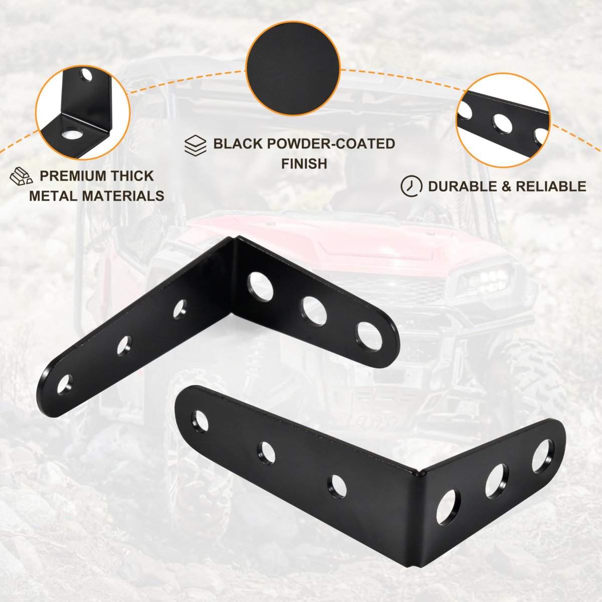 Tailgate Extender Leveling Mount For Honda Pioneer 700 1000 09-24 Rear Gate Lock Bracket 2014-2024 2016-2024 Muv 700 2009-2013
