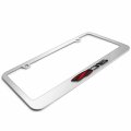 Chevrolet Corvette C6 Z06 3d Embossed Letters On Mirror Chrome Metal License Plate Frame