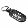 Ipick Image Made For Ford Mustang Gt 100 Real Black Carbon Fiber Tag Style Key Chain