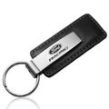Ford Racing Black Leather Key Chain Official Licensed 