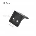 Uxcell Shelf Cabinet Door 90 Degree Plastic Corner Braces 27x27x27mm Angle Brackets 12 Pcs Black