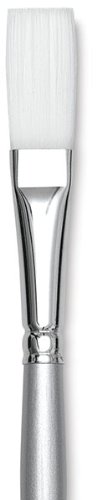 Silver Brush 1511s-1 Silverwhite Short Handle White Taklon Stroke 1-inch