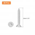 Uxcell 40pcs Flat Head Torx Screws M3 X 20mm 304 Stainless Steel Countersunk Self Tapping Anti-theft Wood Tamper Resistant Fit