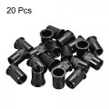 Uxcell M12 Rivet Nuts Carbon Steel Zinc-plated Knurled Flat Head Threaded Insert Nut Black 20pcs