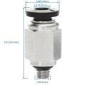 Baomain Pneumatic Fittings 4mm Tube To 5mm Male Straight Connector Pc4-m5 Pack Of 20