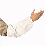 Liberty 2818wv Vinyl Sleeve With Elastic Ends 8 Mil Thickness 18 Length White Pack Of 12