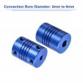 Uxcell 5pcs 4mm To 6mm Aluminum Alloy Shaft Coupling L25xd18 Flexible Coupler With Screws For Encoders And Motors Blue