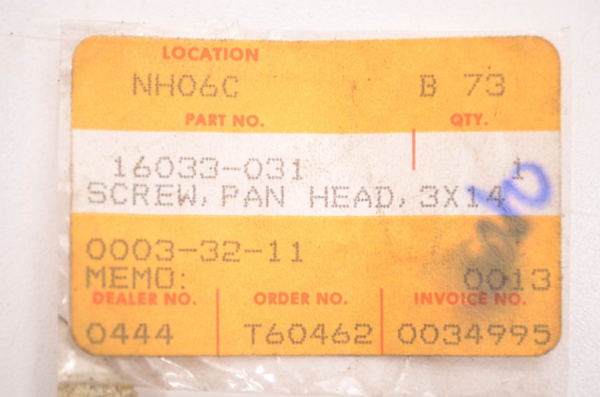 Screw Pan Head 3x14 Genuine Kawasaki Motorcycle Atv Part