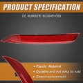 1pcs Rear Left Bumper Reflector Light Cover 6c0945105b For Vw Polo 2014-2017 Red
