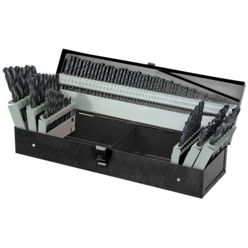 115 Pc High Speed Steel Drill Bit Set With Index Fractional Metal Drills