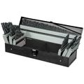 115 Pc High Speed Steel Drill Bit Set With Index Fractional Metal Drills 